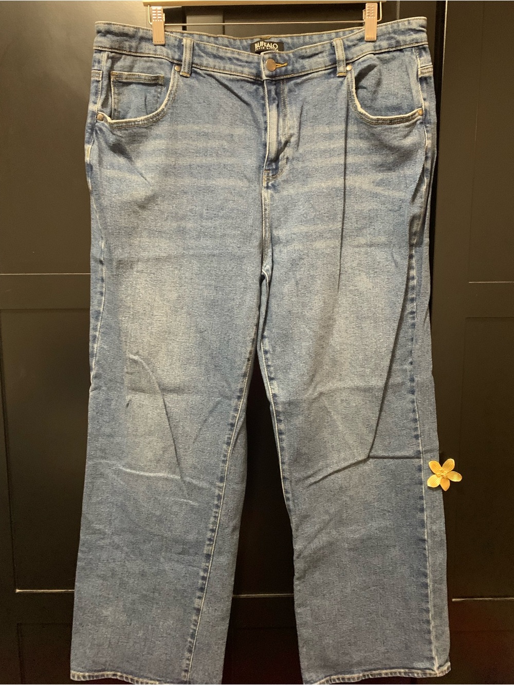 Buffalo David Bitton Blue High Rise Wide-Leg Jeans cool chic modern plus size